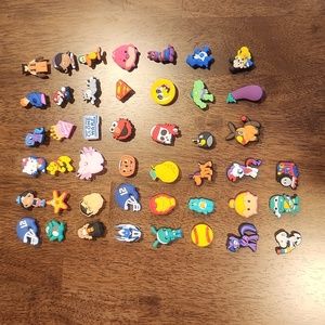 Crock charms, 45 pieces misc